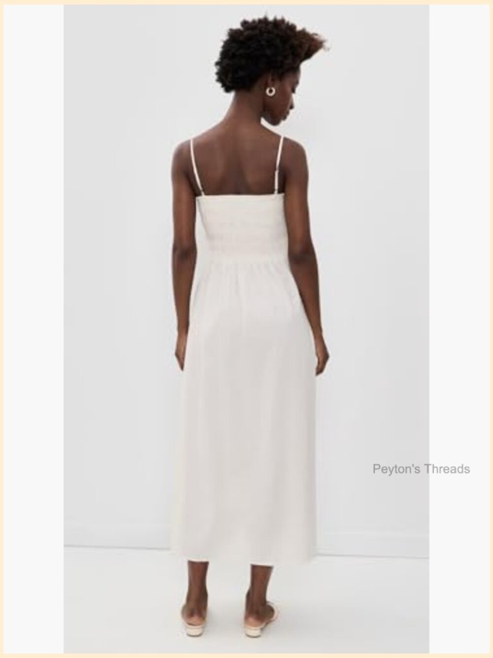 Pistola Women's Bianca Shirred Bodice Dress - Square Neck, Midi Length - Picture 3 of 6